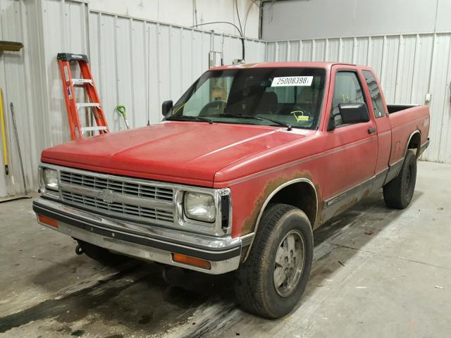 1GTDT19Z7M2504264 - 1991 GMC SONOMA BURGUNDY photo 2