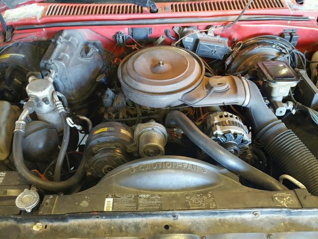 1GTDT19Z7M2504264 - 1991 GMC SONOMA BURGUNDY photo 7