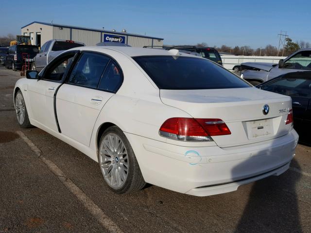 WBAHN83508DT82347 - 2008 BMW 750 LI WHITE photo 3