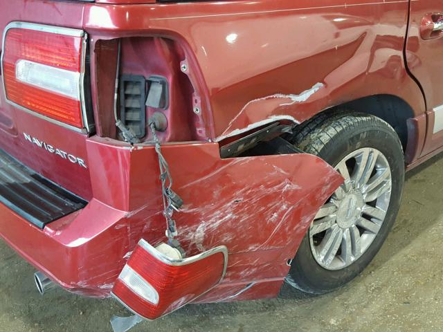 5LMFU27527LJ14661 - 2007 LINCOLN NAVIGATOR MAROON photo 9