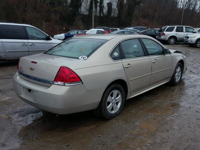 2G1WB5ENXA1193312 - 2010 CHEVROLET IMPALA LT TAN photo 4