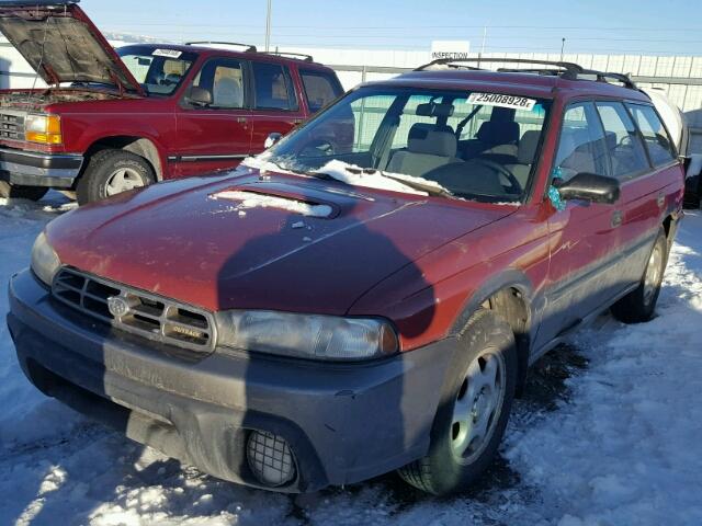 4S3BG6850V7653658 - 1997 SUBARU LEGACY OUT RED photo 2