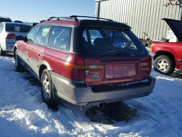 4S3BG6850V7653658 - 1997 SUBARU LEGACY OUT RED photo 3