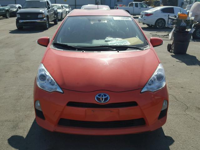 JTDKDTB30C1018860 - 2012 TOYOTA PRIUS C ORANGE photo 9