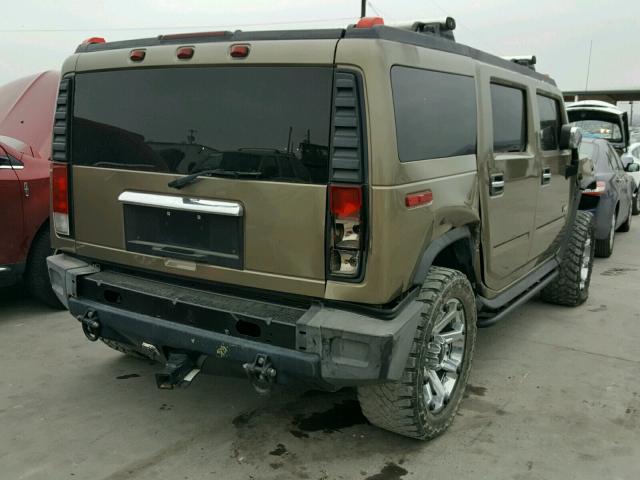 5GRGN23U25H108055 - 2005 HUMMER H2 GREEN photo 4