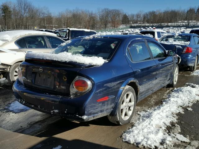 JN1DA31DX3T518303 - 2003 NISSAN MAXIMA GLE BLUE photo 4