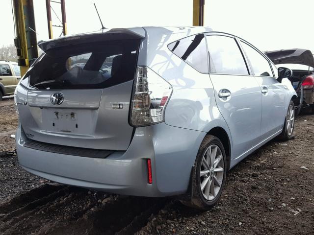 JTDZN3EU4C3176302 - 2012 TOYOTA PRIUS V BLUE photo 4