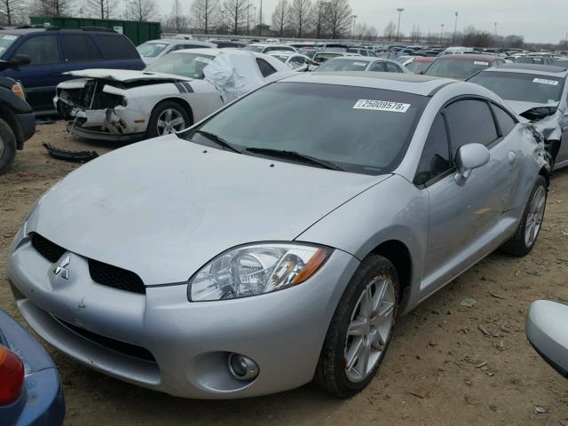 4A3AK34T28E001246 - 2008 MITSUBISHI ECLIPSE GT SILVER photo 2