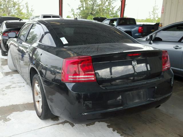 2B3KA43G78H181564 - 2008 DODGE CHARGER BLACK photo 3