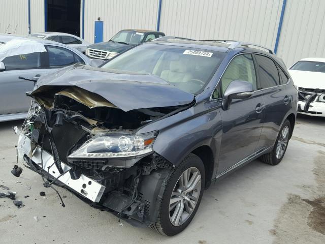 2T2ZK1BA2FC165071 - 2015 LEXUS RX 350 GRAY photo 2