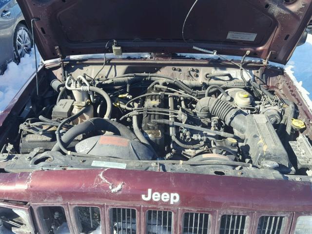 1J4FF48S31L590694 - 2001 JEEP CHEROKEE S BURGUNDY photo 7