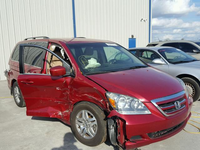 5FNRL38475B407345 - 2005 HONDA ODYSSEY EX RED photo 1