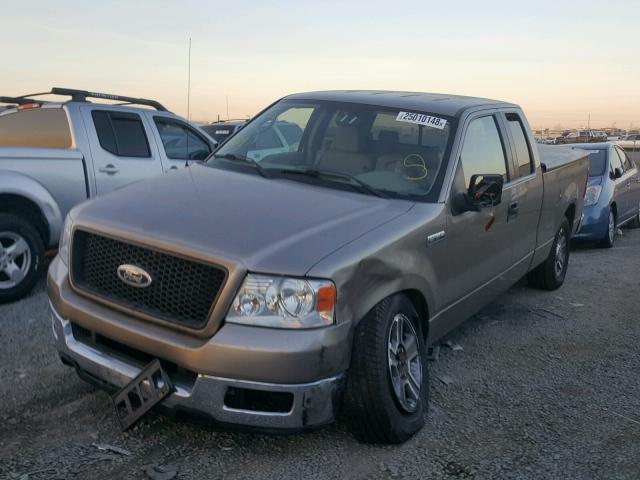 1FTPX12515FB67965 - 2005 FORD F150 TAN photo 2