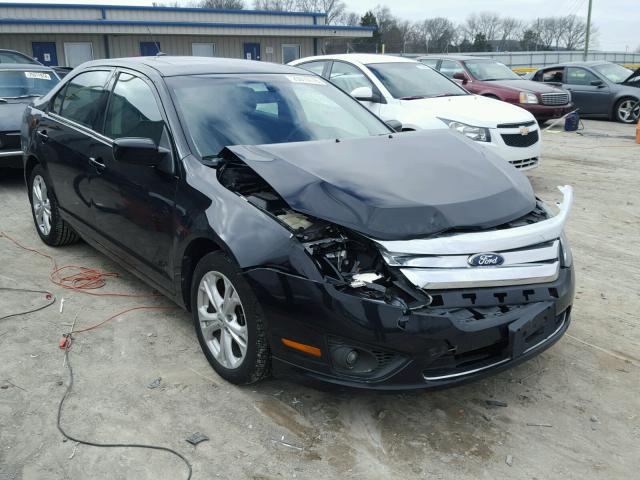 3FAHP0HA2CR173444 - 2012 FORD FUSION SE BLACK photo 1