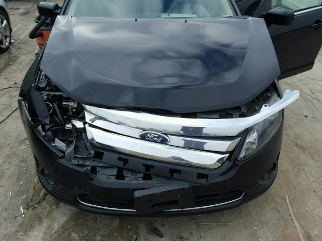 3FAHP0HA2CR173444 - 2012 FORD FUSION SE BLACK photo 7