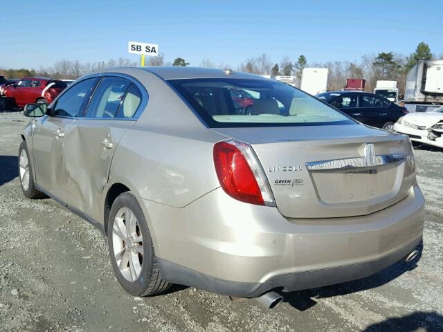 1LNHL9DR4BG606138 - 2011 LINCOLN MKS GOLD photo 3