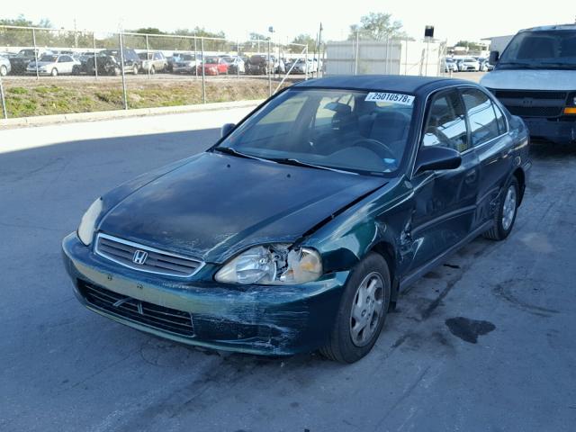 1HGEJ6572XL036892 - 1999 HONDA CIVIC LX GREEN photo 2