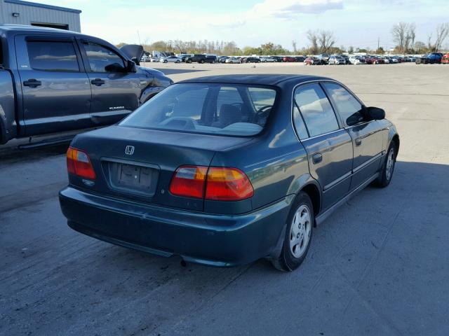 1HGEJ6572XL036892 - 1999 HONDA CIVIC LX GREEN photo 4