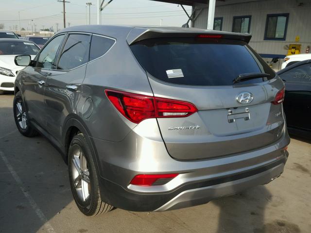 5NMZT3LBXJH059703 - 2018 HYUNDAI SANTA FE S GRAY photo 3