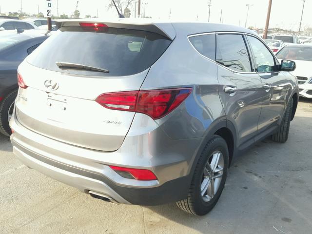 5NMZT3LBXJH059703 - 2018 HYUNDAI SANTA FE S GRAY photo 4