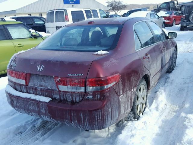 1HGCM66544A017831 - 2004 HONDA ACCORD EX BURGUNDY photo 4