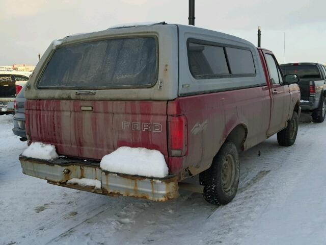 1FTEF14YXSLA76420 - 1995 FORD F150 RED photo 4