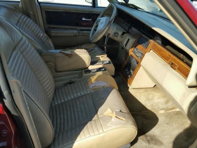 1MRBP97F5FY755672 - 1985 LINCOLN CONTINENTA RED photo 5