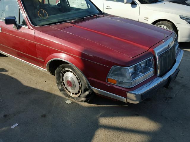 1MRBP97F5FY755672 - 1985 LINCOLN CONTINENTA RED photo 9