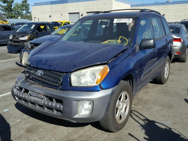 JTEGH20V230111423 - 2003 TOYOTA RAV4 BLUE photo 2