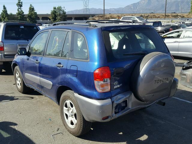 JTEGH20V230111423 - 2003 TOYOTA RAV4 BLUE photo 3