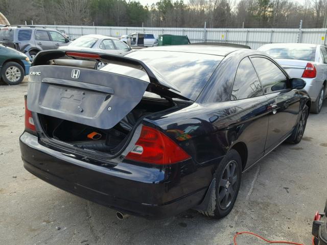 1HGEM22922L065842 - 2002 HONDA CIVIC EX შავი ფოტო 4