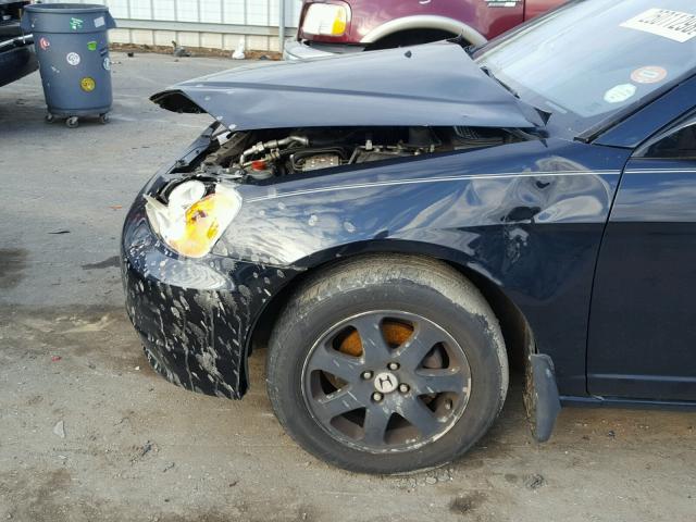 1HGEM22922L065842 - 2002 HONDA CIVIC EX შავი ფოტო 9