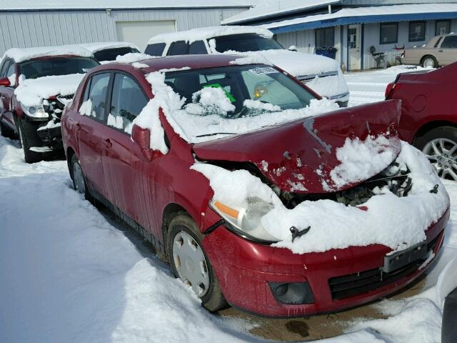 3N1BC11E39L446663 - 2009 NISSAN VERSA S RED photo 1