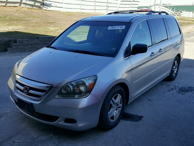 5FNRL38775B013483 - 2005 HONDA ODYSSEY EX SILVER photo 2