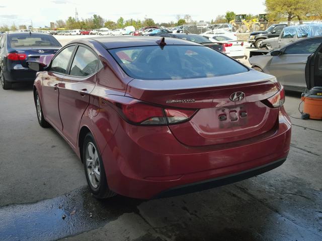 KMHDH4AE5EU097249 - 2014 HYUNDAI ELANTRA SE RED photo 3