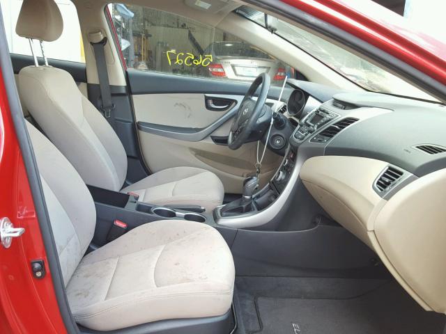 KMHDH4AE5EU097249 - 2014 HYUNDAI ELANTRA SE RED photo 5