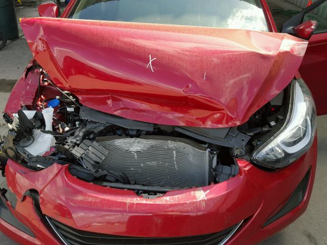 KMHDH4AE5EU097249 - 2014 HYUNDAI ELANTRA SE RED photo 7