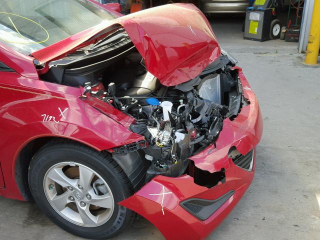 KMHDH4AE5EU097249 - 2014 HYUNDAI ELANTRA SE RED photo 9