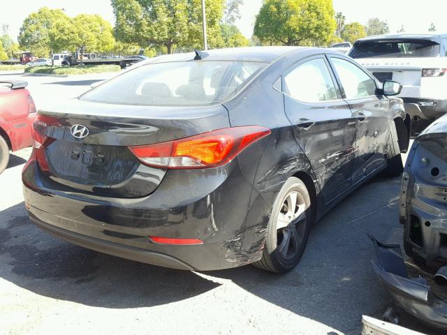 KMHDH4AE9GU635230 - 2016 HYUNDAI ELANTRA SE BLACK photo 4