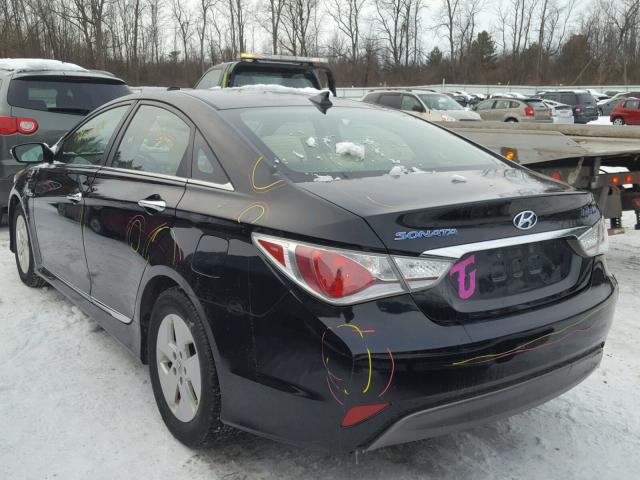 KMHEC4A45CA028022 - 2012 HYUNDAI SONATA HYB BLACK photo 3