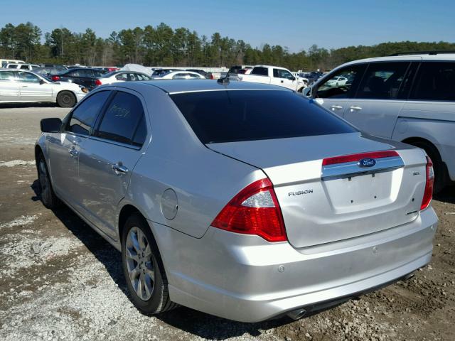 3FAHP0JG9CR347640 - 2012 FORD FUSION SEL SILVER photo 3