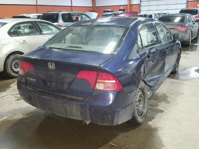 2HGFA16847H038865 - 2007 HONDA CIVIC EX BLUE photo 4