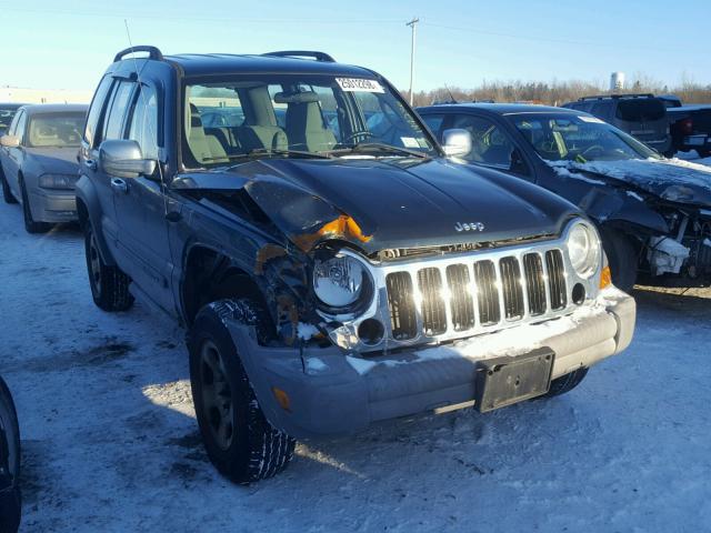 1J4GL48K65W662442 - 2005 JEEP LIBERTY SP GREEN photo 1