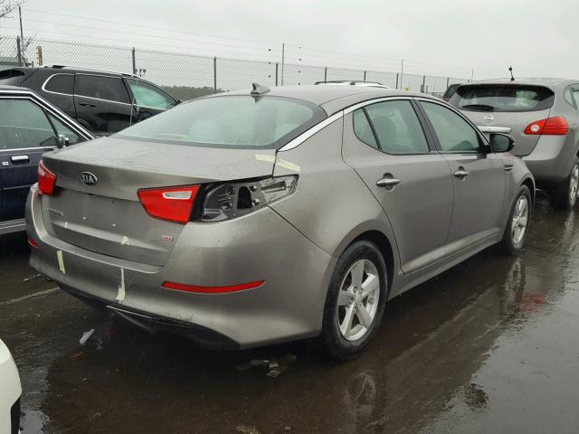 5XXGM4A76FG387327 - 2015 KIA OPTIMA LX GRAY photo 4