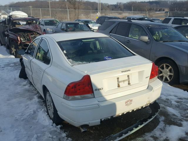 YV1RS592X62552566 - 2006 VOLVO S60 2.5T WHITE photo 3