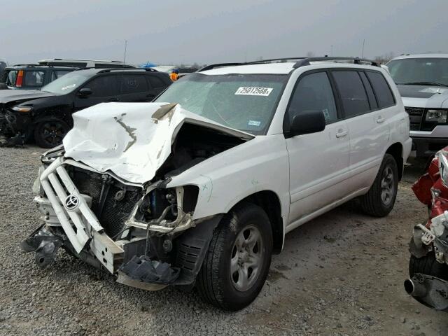 JTEGD21A870157450 - 2007 TOYOTA HIGHLANDER WHITE photo 2