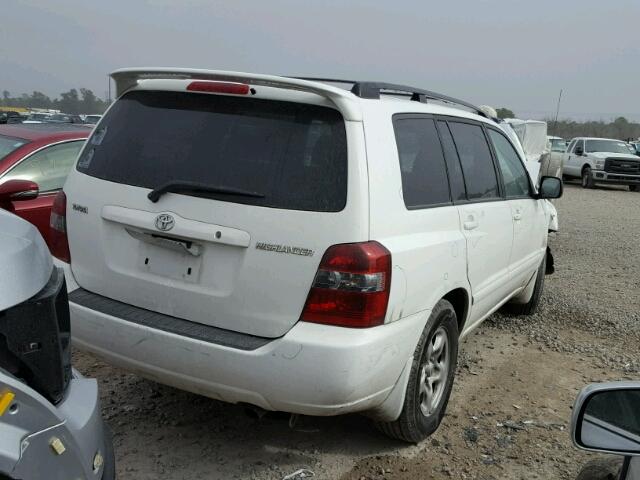 JTEGD21A870157450 - 2007 TOYOTA HIGHLANDER WHITE photo 4