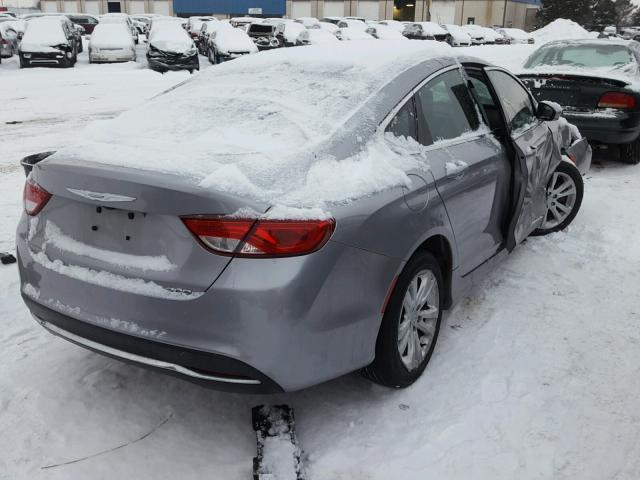 1C3CCCAB3FN593892 - 2015 CHRYSLER 200 LIMITE GRAY photo 4