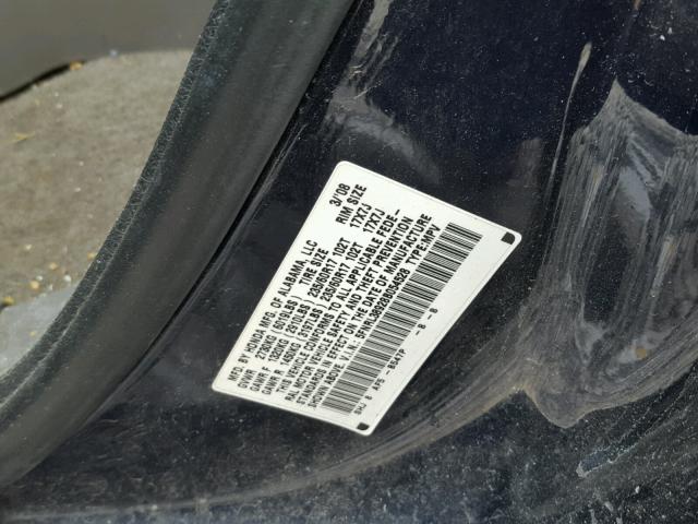 5FNRL38928B054528 - 2008 HONDA ODYSSEY TO BLUE photo 10