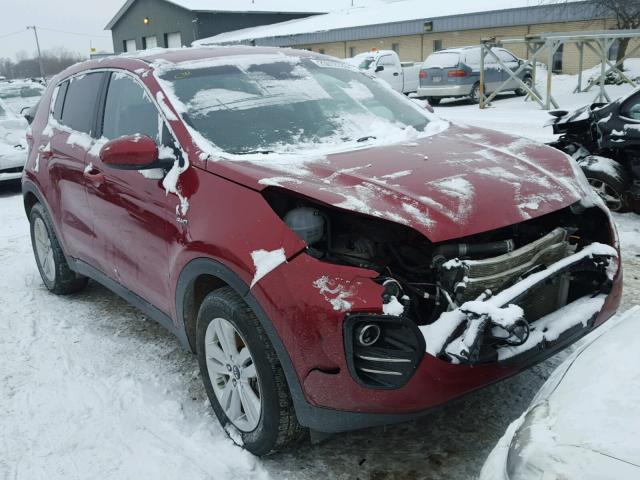 KNDPMCAC8H7145318 - 2017 KIA SPORTAGE L RED photo 1